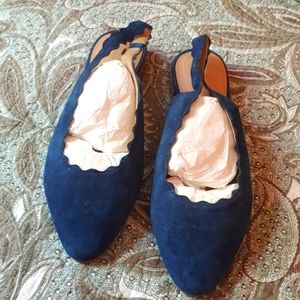 Violet & Red women's size 9 blue suede slingbacks